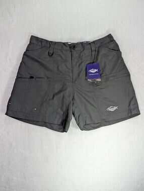 Palmyth Mens Performance Fishing Shorts NWT Size 38 XL Charcoal Gray 6.5"